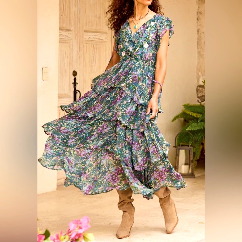 Johnny Was inspired “Emma Embroidered Maxi Dress”. New with tags from Sundance